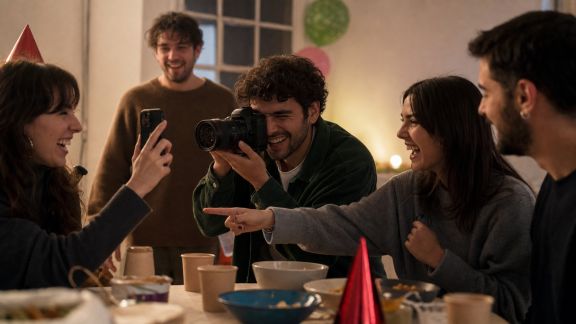 Défis photo et vidéos festifs à partager pendant la soirée