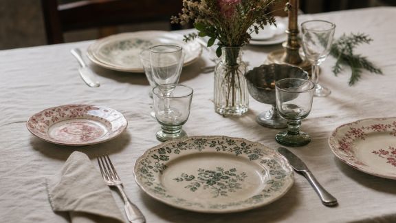 La vaisselle vintage : idées pour un réveillon au charme rétro