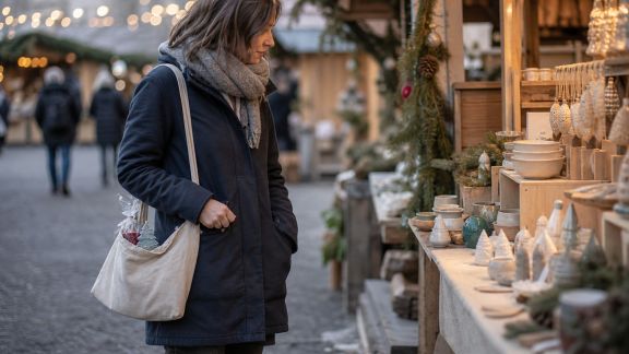 Voyager léger : astuces pour profiter d’un marché de Noël sans se surcharger