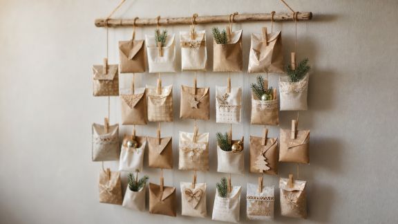 Tutoriel : fabriquer un calendrier de l'Avent mural et décoratif