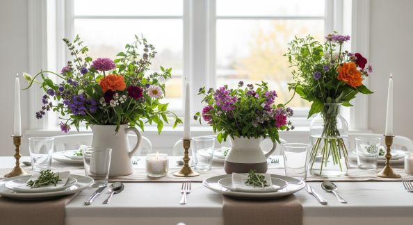 Ambiance végétale : intégrer des plantes fraîches sur la table de fête