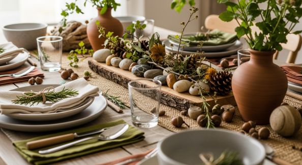 Matériaux naturels : comment les intégrer à votre décoration de table